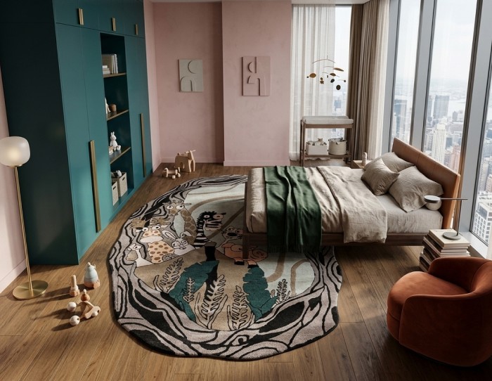 round kids rug